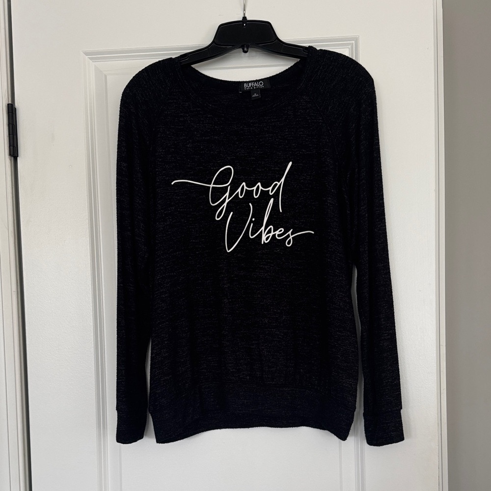 Buffalo David Bitton Charcoal Knit Top